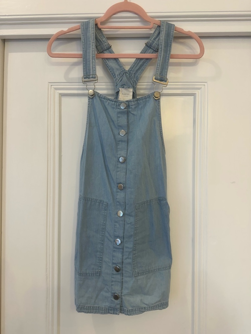 Light Blue Denim Overall Dress